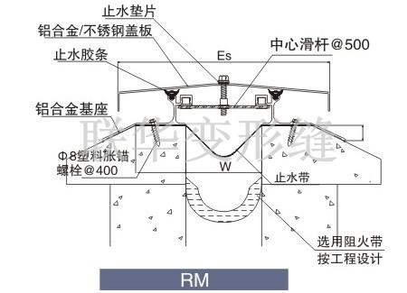 屋面变形缝金属盖板型RM图集构造