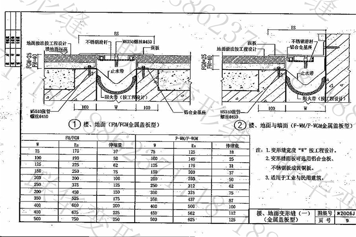 陕西省建筑变形缝图集构造(陕2006J15)