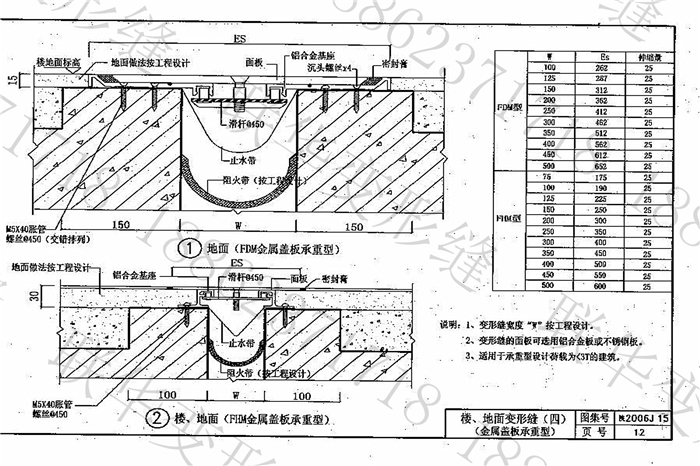 陕西省建筑变形缝图集构造(陕2006J15)