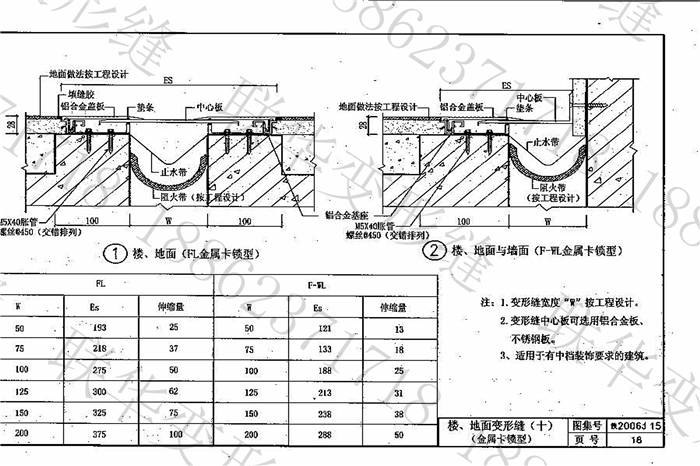 陕西省建筑变形缝图集构造(陕2006J15)