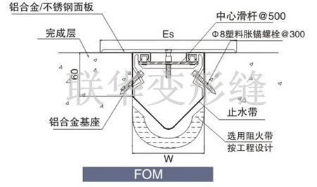 盖板型FOM楼地面变形缝图集做法