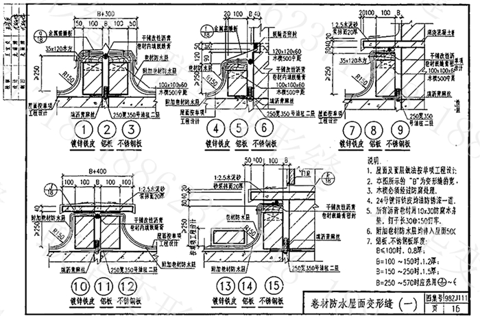 98ZJ111变形缝图集