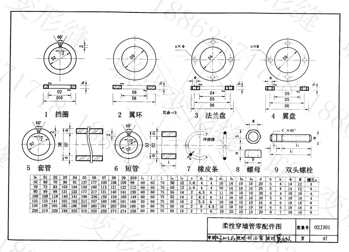 地下建筑防水构造02J301