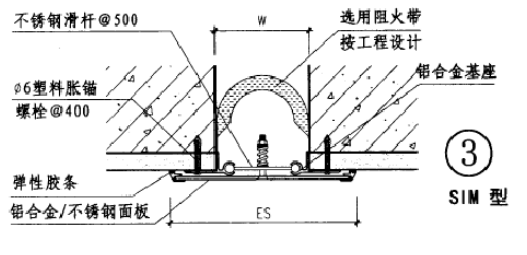 抗震型内墙变形缝
