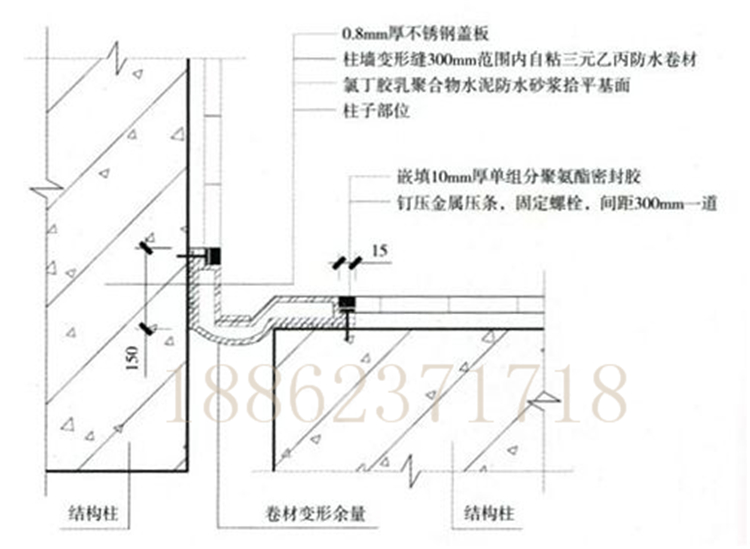 外墙变形缝堵漏
