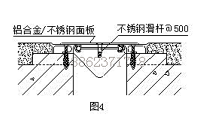 楼地面fjm盖板型变形缝安装工艺-变形缝做法规范-建筑