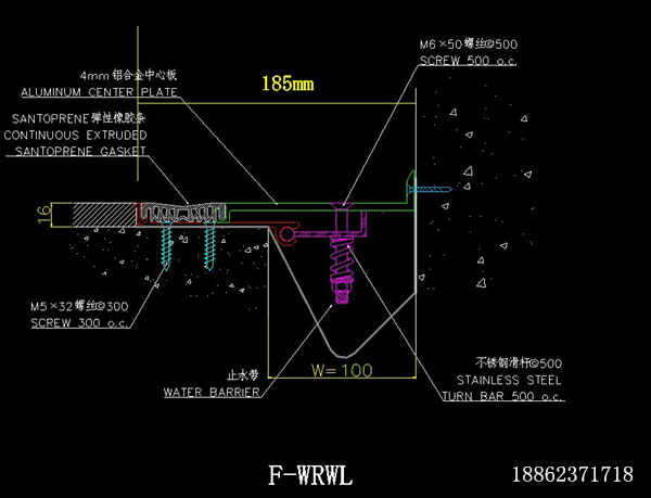 地面变形缝双列嵌平型F-WRWL参数